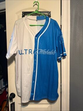 Michelob Ultra Men's Two-Tone Blue & White Baseball Jersey